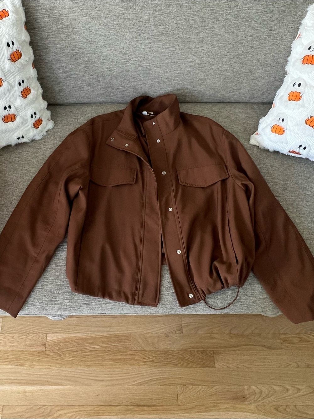H&M Brown Utility Bomber Jacket